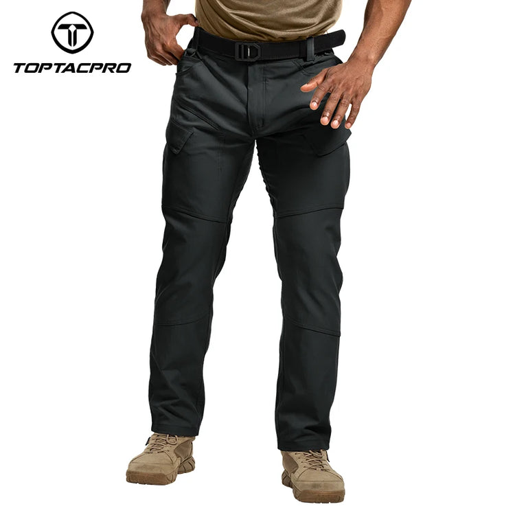 TOPTACPRO Men's Flex Ripstop Water-Resistant Lightweight Stretch Cargo Trousers for EDC Outdoor Work Hiking 8201