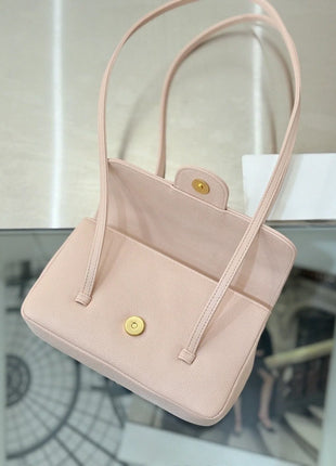 Borsa a Tracolla Minimalista in Pelle Nuda con Cinturino Lungo per Donna