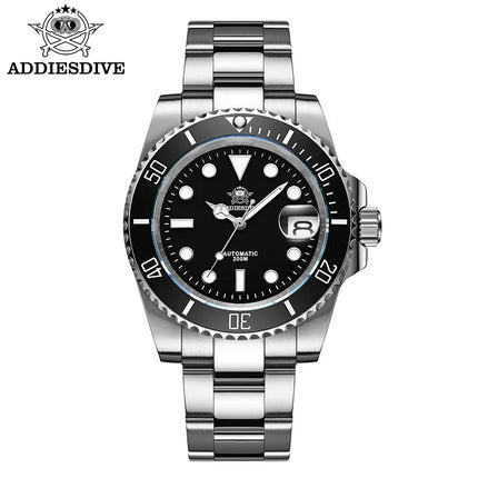 ADDIESDIVE AD2503 Luxury Men Watch Water Sapphire Glass Waterproof 200M C3 Super Luminous Calendar Automatic Mechanical Watch