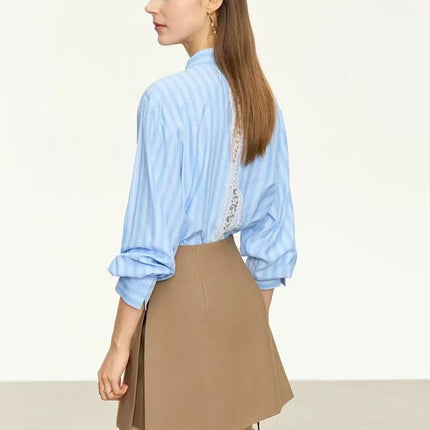 Gonne casual semplici da donna, stile coreano, a vita alta, per l'ufficio, da pendolare, a trapezio, tinta unita, abbinabili a tutto, gonne femminili