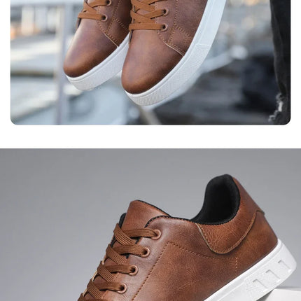 Casual Shoes Loafers British Leather Sneakers Flats Shoes Classic Men Leather Shoes Spring Summer New Trendy