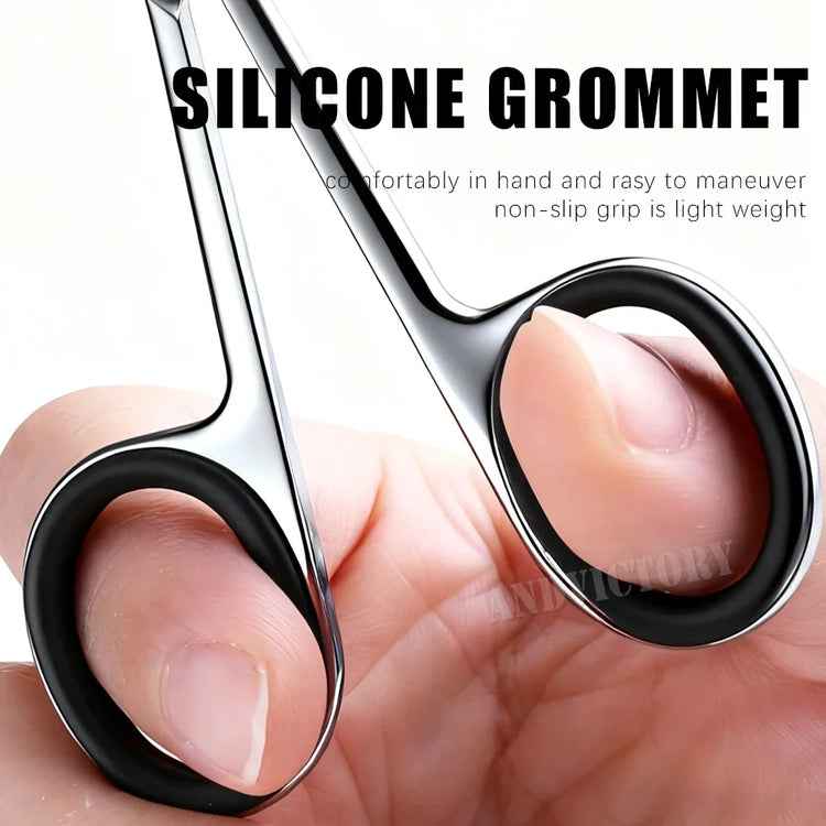 1Pcs Professional Stainless Steel Cuticle Scissors Extra Fine Curved Blade Manicure Scissors For Nail Eyelash Eyebrow Trimming Beauty Tools 2028