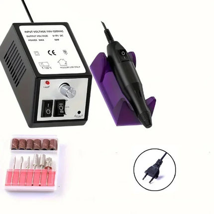 2000 Series Electric Nail Filing Machine, Smooth high rotating speed for acrylic soak-off removal and sidewall buffing, Professional Manicure Pedicure Polisher for daily nail studio detailed shaping work