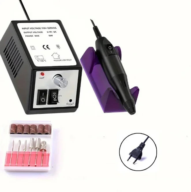 2000 Series Electric Nail Filing Machine, Smooth high rotating speed for acrylic soak-off removal and sidewall buffing, Professional Manicure Pedicure Polisher for daily nail studio detailed shaping work