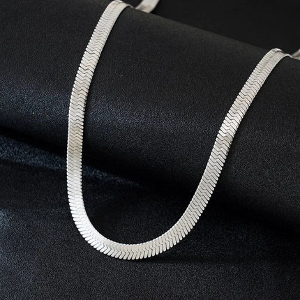 Set di collane con bracciale a catena in argento sterling 925 da 4 mm per donna uomo set di gioielli da sposa per feste di moda regali platinumshop