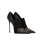 2025 Primavera nuove scarpe eleganti eleganti con tacco a spillo da donna in vera pelle nera con tac