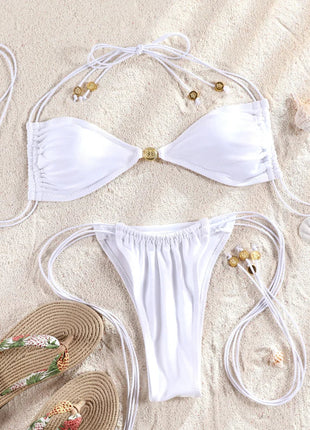 ZRTAK Costume a due pezzi Bikini 2025 Costume da bagno donna Push Up Costume da bagno Bikini sexy Set Costumi da bagno Stampa Beachwear Biquinis solidi platinumshop