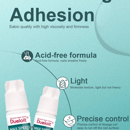 3G Professional Quick-Drying Nail Glue Fast-Cure No-Bake Adhesive for Nail Art Salon Grade Manicure Accessories