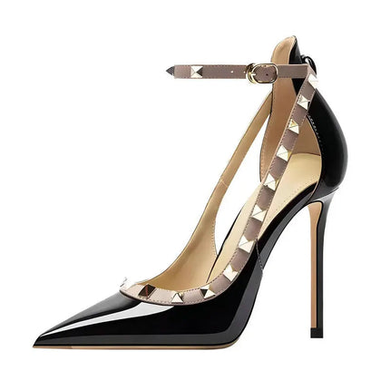 2025 Nuova linea estiva con tacchi alti con diamanti nudi Sandali Baotou con temperamento a punta sexy per le donne Tacchi alti a spillo platinumshop
