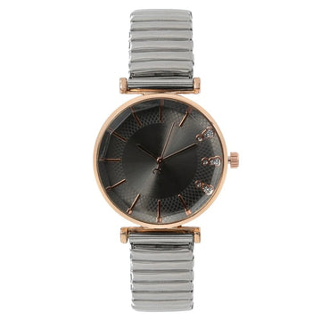 Orologio al quarzo da donna in cristallo semplice blu tesoro di lusso Orologio casual con cinturino elasticizzato in acciaio inossidabile Orologio da donna alla moda platinumshop
