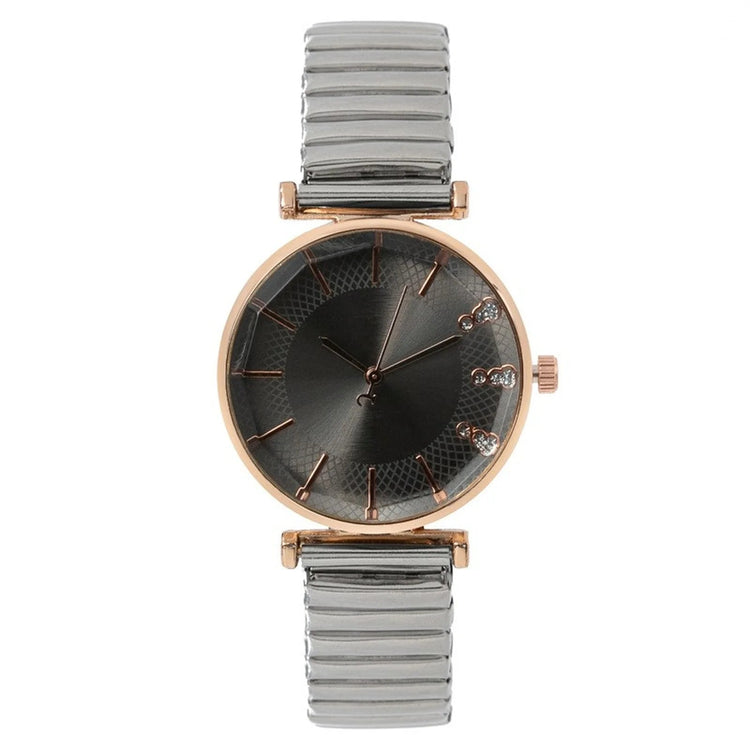 Orologio al quarzo da donna in cristallo semplice blu tesoro di lusso Orologio casual con cinturino elasticizzato in acciaio inossidabile Orologio da donna alla moda platinumshop