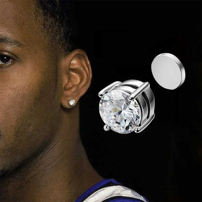 1/3 paia di orecchini magnetici per uomo e donna, magnete CZ nero, orecchino a clip non penetrante, orecchino a magnete rotondo senza piercing platinumshop