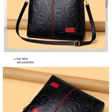 Ladies Large Capacity Leather Shoulder Bag 2025 New Style Urban Simple Tote Bag Women's Single Shoulder Bag Daily Match PlatiNum