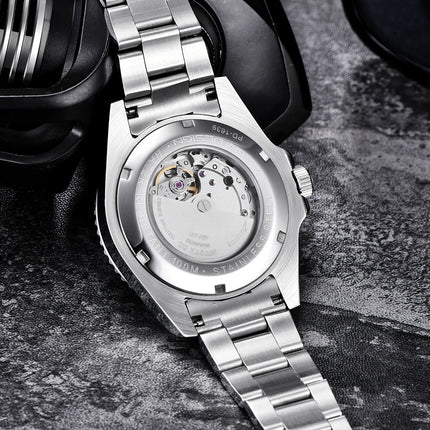 PAGANI DESIGN 2026 43MM Serie Water Ghost Orologio Meccanico da Uomo Automatico con Vetro Zaffiro in Acciaio Inossidabile Impermeabile Sportivo