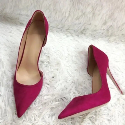 Scarpe con tacco alto a spillo da donna in pelle verniciata nuda 12CM 10CM 8CM Ritagli Punta a punta che celebra scarpe da sera per feste Taglia46 platinumshop
