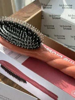 Scalp Massage Boar Bristle Fried Dough Twists Hair Brush Reduces Hair Breakage Detangling Hair Comb Portable Daily Hair Styling Accessories