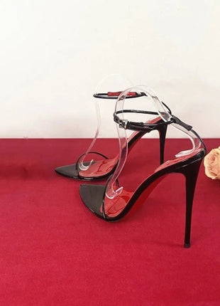 Ultra Slim One Strap High Heels Lace Up Sexy Wristband Plus Size Stiletto Euro American Sandals Women PlatiNum