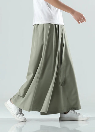 Abbigliamento da uomo in stile cinese estate sottile seta di ghiaccio pantaloni larghi Casual da uom