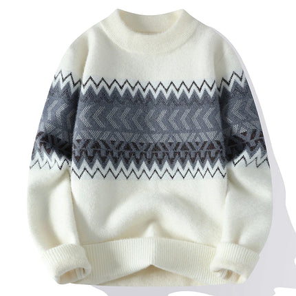 Sweaters men 2023 Winter new arrival thicken sweater Stripe pattern men fashion sweaters autumn Men's wool pullovers MY0799