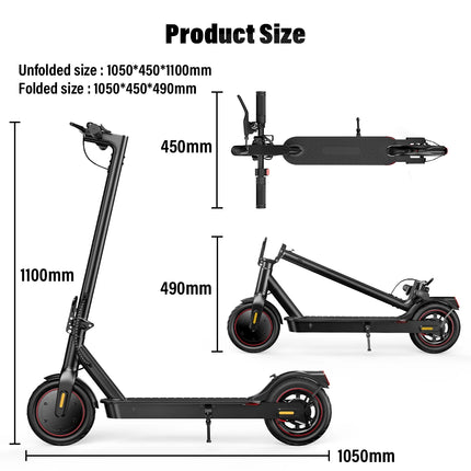 Pneumatico per scooter elettrico W3 da 8,5 pollici Motore da 350 W Batteria 36V7.8Ah Portata 24-34 km Velocità 30 km/h Azionamento posteriore E Scooter con app