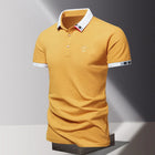 T-shirt a maniche corte in puro cotone da uomo nuovo estivo 2024 per uomo Polo a mezza manica con risvolto casual di fascia alta Top da uomo