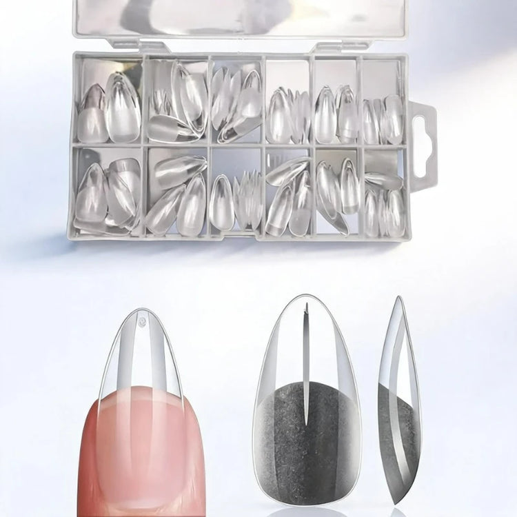 120Pcs Full Cover Press On Nail Tips Stiletto Almond Square Coffin French False Fake Soak Off Gel Nail Extension Tips Capsule Nail Tips