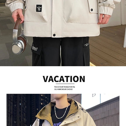 New Arrival Men's Hooded Jackets 2026 Spring Autumn Outdoor Loose Casual Coats Youth Streetwear Plus Size M-4XL Tops Clothing