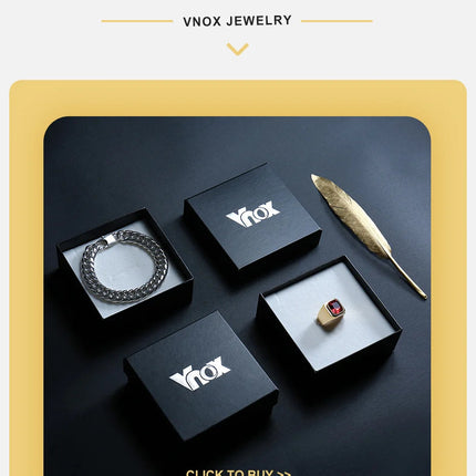 Vnox Set di 2 Pezzi Collana con Ciondolo e Bracciale da Uomo, Set di Gioielli in Acciaio Inossidabile Colore Nero Oro Argento, Regali di Gioielleria alla Moda platinumshop