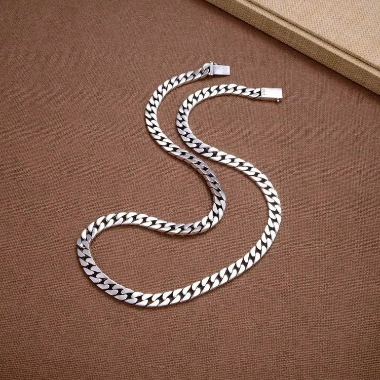100% S925 Collana in argento sterling Bracciale Punk S925 Gioielli in argento Non sbiadisce mai Carry certificato Uomo Donna Gioielli Regali platinumshop