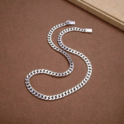 100% S925 Collana in argento sterling Bracciale Punk S925 Gioielli in argento Non sbiadisce mai Carry certificato Uomo Donna Gioielli Regali platinumshop