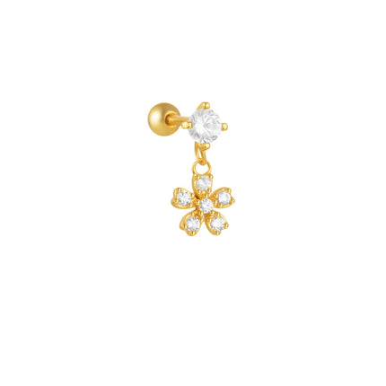 AIDE Heart Round Ball Flat Helix Piercing Earring 925 Sterling Silver Ear Studs Geometric Zircon Exquisite Trinket Studs Aretes PlatiNum