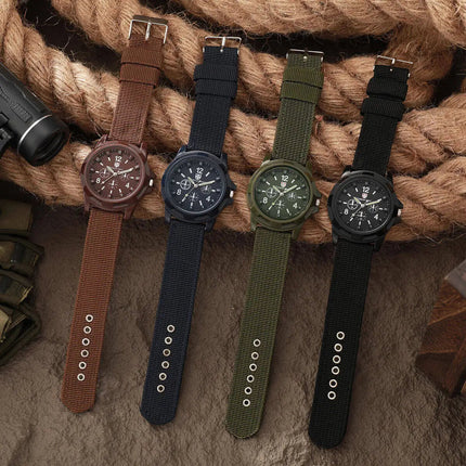 Orologi militari da uomo casual Orologio da polso sportivo al quarzo Cinturino in nylon Orologio da uomo Relogio Masculino (senza scatola) platinumshop
