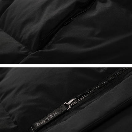 Kelme Long Down Men Winter Jacket Hooded Warm Windproof Couple Camping Equipment Paragraph Down Coat Jacket Women Утепленный