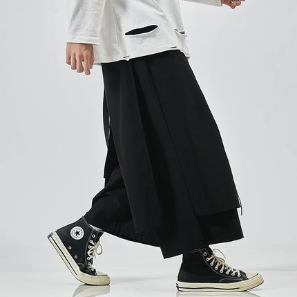 Pantaloni a Gamba Larga da Uomo, Stile Hip Hop, Jogger Casual, Streetwear Maschile, Pantaloni Larghi con Patchwork, Joggers alla Moda Comodi, Pantaloni da Donna