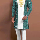Men's casual fashion luxury geometric print two-piece set PlatiNum