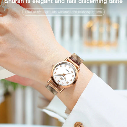 OPK 8115 Orologio da donna Orologio da polso al quarzo originale alla moda semplice Cinturino in maglia di acciaio inossidabile Orologio impermeabile per donna Reloj platinumshop