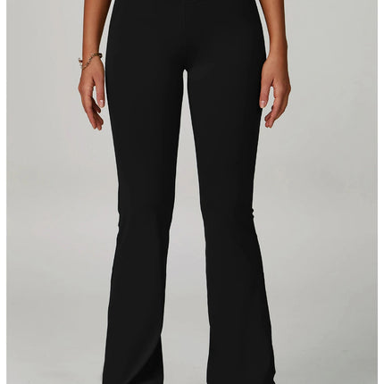 Flared Leggings Women's Wide-leg Pants High Waisted Hip lifting Yoga Pants Quick Drying Running Exercise Fitness Bell bottoms PlatiNum