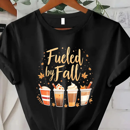 Comoda maglietta da donna con stampa "T-shirt con bouquet di mais del raccolto autunnale - Stile festivo della stagione autunnale"