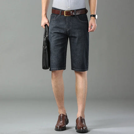 2025 New Blue Fashion Design Jeans da uomo Slim Fit Jeans corti da uomo dritti Pantaloncini estivi Jeans Jeans da uomo elasticizzati
