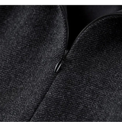 SENTUBILA Women's Straight Skirt 2025 Office Lady Wool Blend Sequin Beading Mid Length Skirt Winter Clothing for Women 154QF6318 PlatiNum