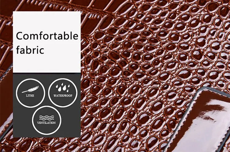 Luxury Vintage Women's Crocodile Pattern Handbag Large Capacity Tote Bag Leather Business Shoulder Bag For Female PlatiNum