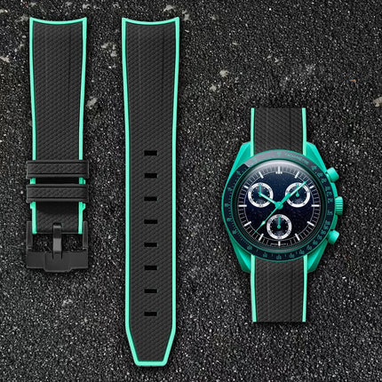 Per Omega Swatch 20mm Curva cinturino per orologio Speedmaster MoonSwatch Planet Snoopy cinturino cinturino a sgancio rapido braccialetto in gomma platinumshop