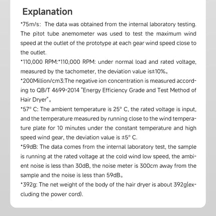 DOCO Hair Dryer 75m/s High Speed 200 Million Negative Ions Hair Care 110000 Rpm Professional Lightweight Home Travel Gift