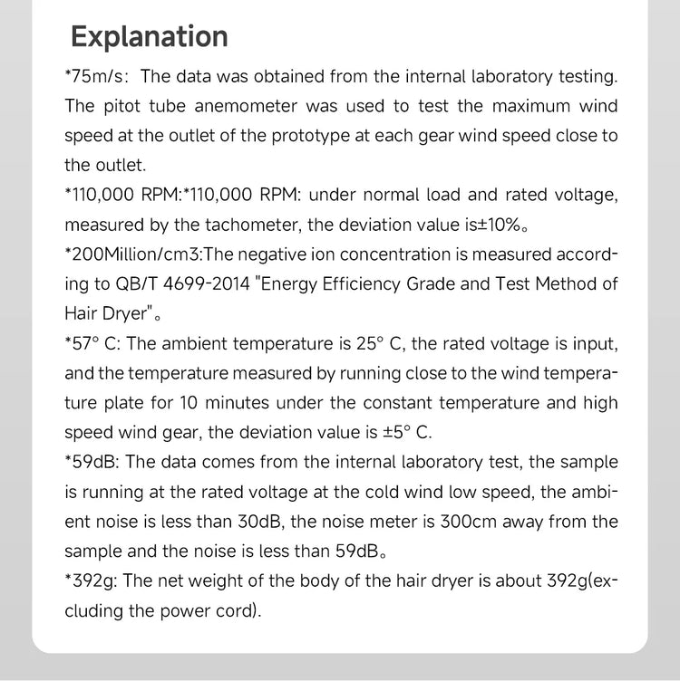 DOCO Hair Dryer 75m/s High Speed 200 Million Negative Ions Hair Care 110000 Rpm Professional Lightweight Home Travel Gift