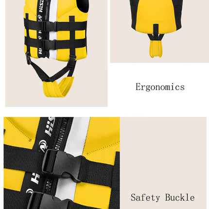 Gilet de sauvetage en néoprène pour enfants, grande veste de flottabilité, sports nautiques, pêche, rafting, surf, canoë, sécurité à la voile, été