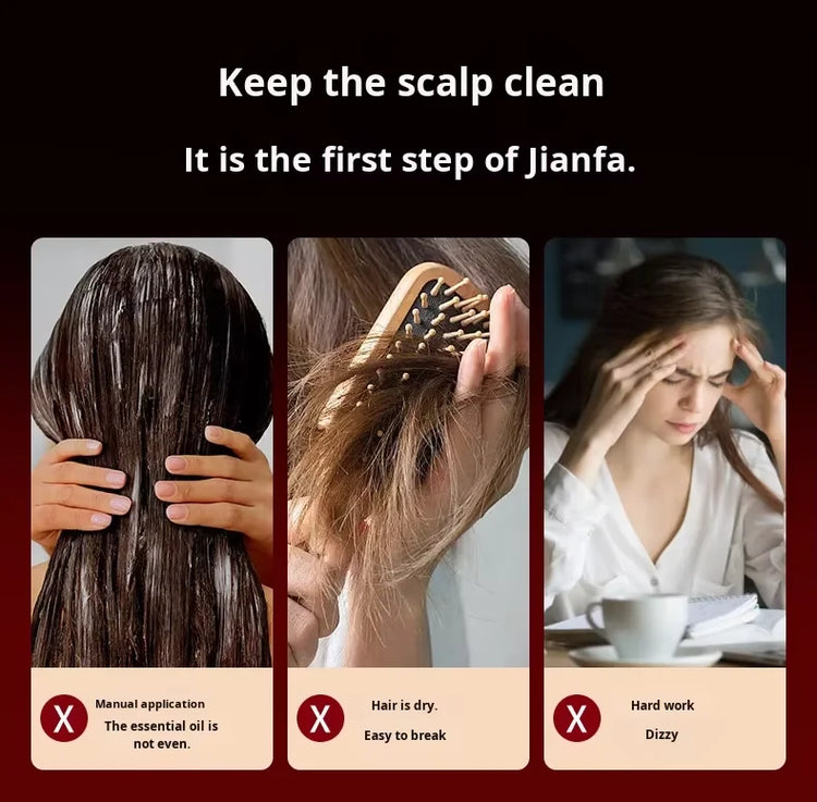 New Scalp Massage Comb Infrared Light Head Massager for Hair Growth Electric Scalp Oil Applicator Anti-Hair Loss Hair Care