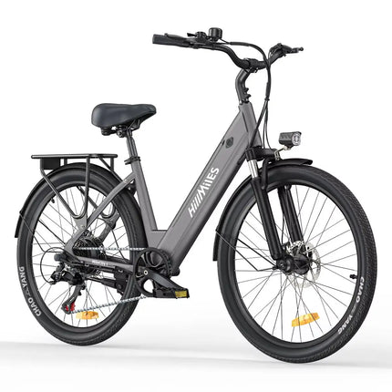 HillMiles MileCity 1 Bicicletta Elettrica Step-Through da 26 Pollici, E-Bike con Autonomia di 120km, Motore da 250W, Batteria 36V 13Ah, Velocità Massima 25km/h, Cambio a 7 Velocità, Freni a Disco, Bicicletta Elettrica Urban