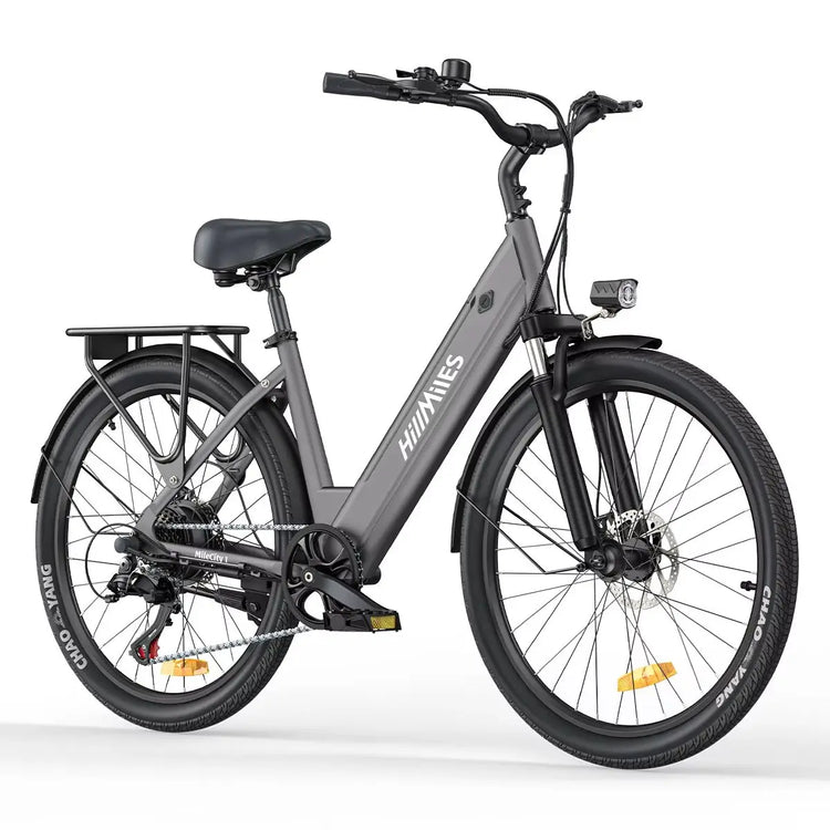 HillMiles MileCity 1 Bicicletta Elettrica Step-Through da 26 Pollici, E-Bike con Autonomia di 120km, Motore da 250W, Batteria 36V 13Ah, Velocità Massima 25km/h, Cambio a 7 Velocità, Freni a Disco, Bicicletta Elettrica Urban