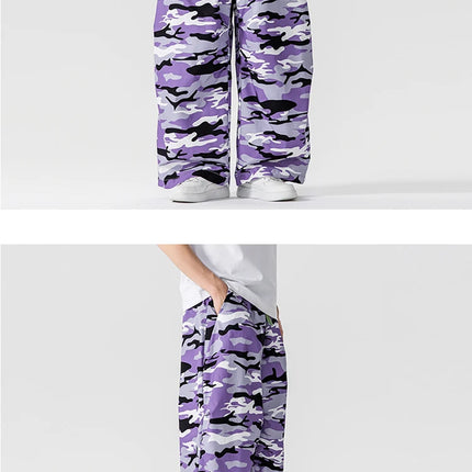 Pantaloni cargo mimetici uomo pantaloni Harem casual Harajuku larghi uomo sport all'aria aperta pantaloni a gamba larga uomo streetwear oversize High Street