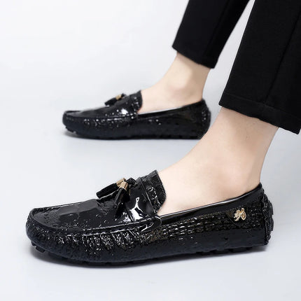Scarpe da Uomo Casual in Pelle, Mocassini di Design, Slip-on, Scarpe da Guida e da Barca di Alta Qualità, Chaussure Homme, Taglie Grandi 35-48